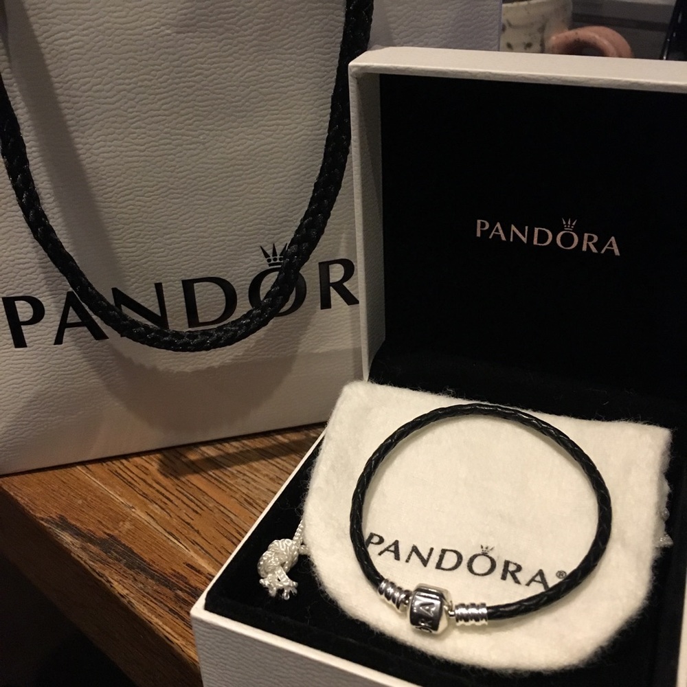 Pandora Black Leather Bracelet